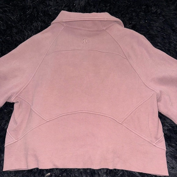 LULULEMON SCUBA FUNNEL NECK HALF ZIP SWEATSHIRT (TWILIGHT ROSE) - Picture 7 of 11